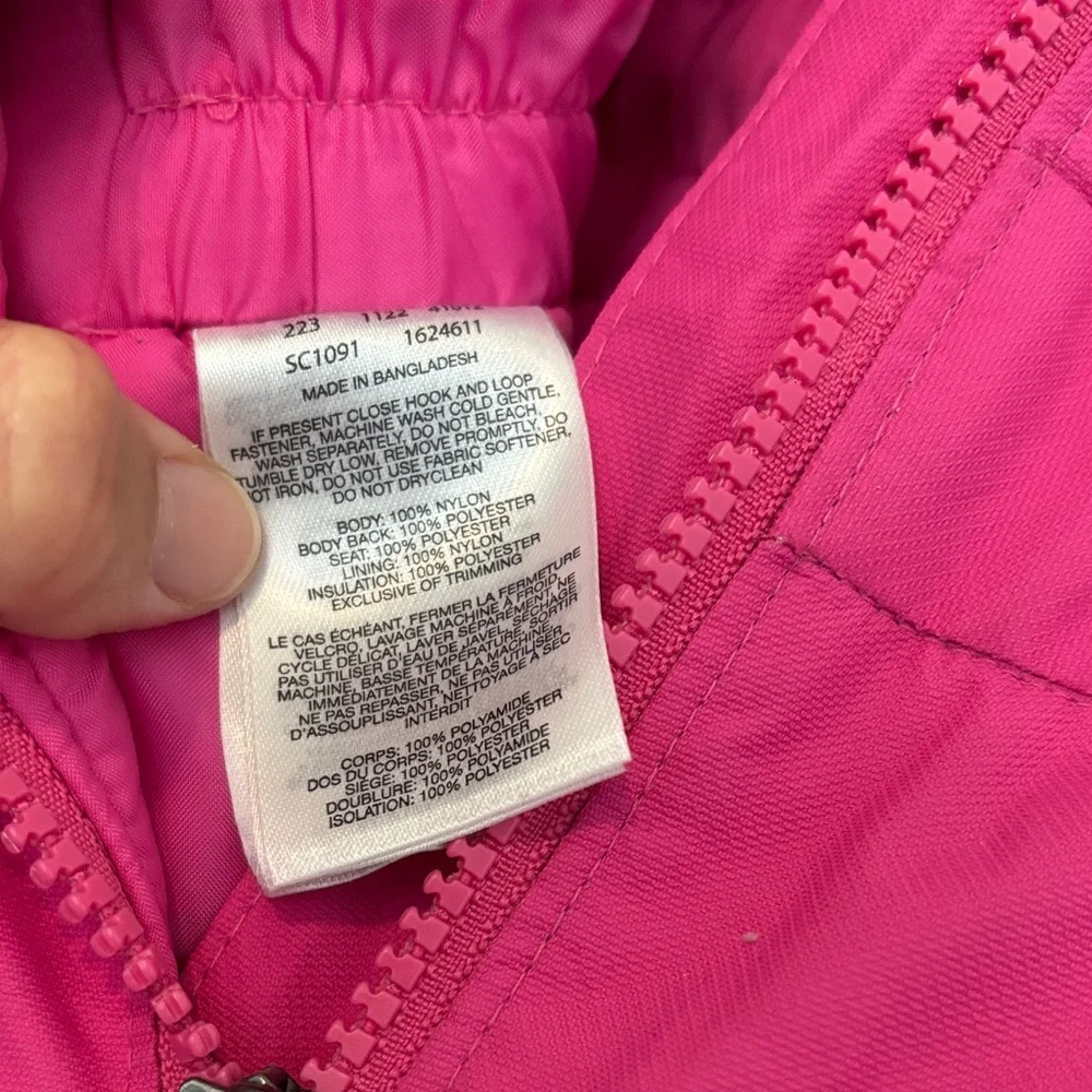 Columbia Toddler Frost Slope Bright Pink Insulated Snow/Ski Bib, Pant/Coverall